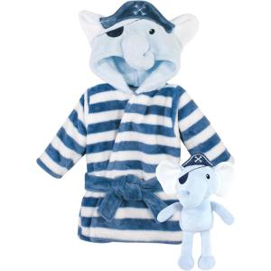 image:imageHudson Baby unisexbaby Plush Bathrobe and Toy SetPirate Elephant