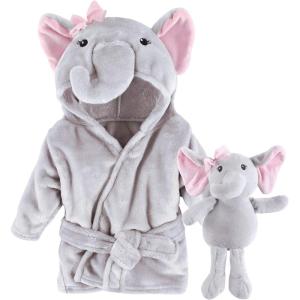 image:imageHudson Baby unisexbaby Plush Bathrobe and Toy SetPretty Elephant