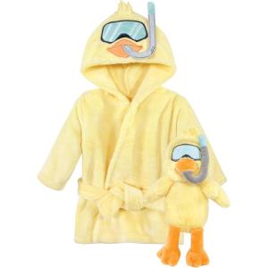 image:imageHudson Baby unisexbaby Plush Bathrobe and Toy SetScuba Duck