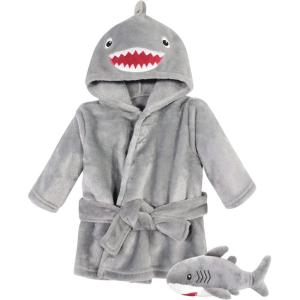 image:imageHudson Baby unisexbaby Plush Bathrobe and Toy SetShark