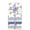 image:imageLittle Treasure Hudson Baby Cotton Poly Flannel Receiving Blankets Multipack Pink Rose 30x30 inchesBlue Gentleman Bear