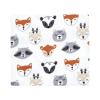 image:imageLittle Treasure Hudson Baby Cotton Poly Flannel Receiving Blankets Multipack Pink Rose 30x30 inchesGrey Woodland Faces