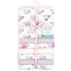 image:imageLittle Treasure Hudson Baby Cotton Poly Flannel Receiving Blankets Multipack Pink Rose 30x30 inchesPurple Tea Party