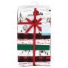 image:imageLittle Treasure Hudson Baby Cotton Poly Flannel Receiving Blankets Multipack Pink Rose 30x30 inchesRed Christmas Scene