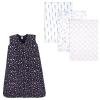 image:imageMuslin Swaddle Blanket 3Pack amp Wearable Cotton Jersey Sleeping BagBoy ConstellationStars