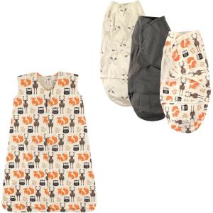 image:imageHudson Baby Safe Sleep Wearable Sleeping Bag amp Swaddle Wrap 3 Pack Jersey CottonForest