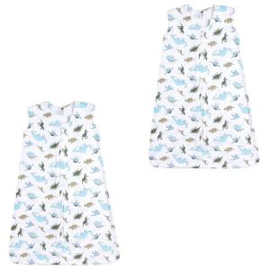 image:imageHudson Baby Unisex Baby Cotton Sleeveless Wearable Sleeping Bag Sack Blanket Fairytale Princess 06 MonthsDinosaurs 2pack