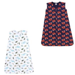 image:imageHudson Baby Unisex Baby Cotton Sleeveless Wearable Sleeping Bag Sack Blanket Fairytale Princess 06 MonthsDinosaurs and Fox 2pack