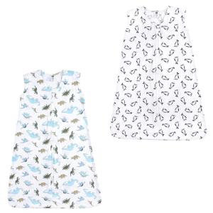 image:imageHudson Baby Unisex Baby Cotton Sleeveless Wearable Sleeping Bag Sack Blanket Fairytale Princess 06 MonthsDinosaurs and Penguins 2pack