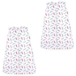 image:imageHudson Baby Unisex Baby Cotton Sleeveless Wearable Sleeping Bag Sack Blanket Fairytale Princess 06 MonthsFeathers 2pack