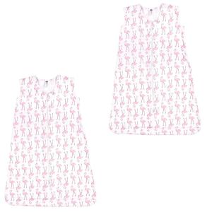 image:imageHudson Baby Unisex Baby Cotton Sleeveless Wearable Sleeping Bag Sack Blanket Fairytale Princess 06 MonthsFlamingo 2pack