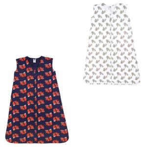 image:imageHudson Baby Unisex Baby Cotton Sleeveless Wearable Sleeping Bag Sack Blanket Fairytale Princess 06 MonthsFox and Lions 2pack