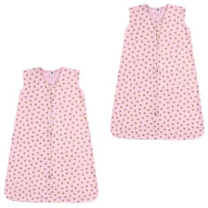 image:imageHudson Baby Unisex Baby Cotton Sleeveless Wearable Sleeping Bag Sack Blanket Fairytale Princess 06 MonthsGold Hearts 2pack