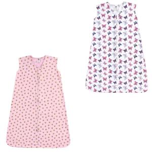 image:imageHudson Baby Unisex Baby Cotton Sleeveless Wearable Sleeping Bag Sack Blanket Fairytale Princess 06 MonthsGold Hearts and Butterflies 2pack