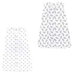 image:imageHudson Baby Unisex Baby Cotton Sleeveless Wearable Sleeping Bag Sack Blanket Fairytale Princess 06 MonthsPenguins and Seagull 2pack