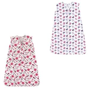 image:imageHudson Baby Unisex Baby Cotton Sleeveless Wearable Sleeping Bag Sack Blanket Fairytale Princess 06 MonthsPink Flowers and Butterflies 2pack