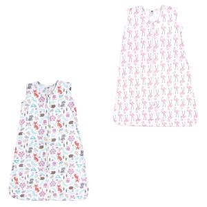 image:imageHudson Baby Unisex Baby Cotton Sleeveless Wearable Sleeping Bag Sack Blanket Fairytale Princess 06 MonthsWoodland Fox Flamingo 2pack