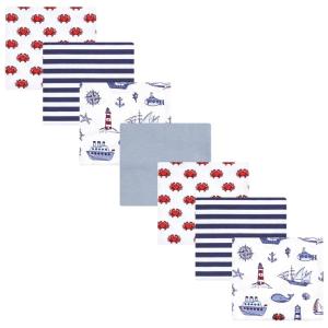 image:imageLittle Treasure Hudson Baby Cotton Poly Flannel Receiving Blankets Multipack Pink Rose 30x30 inchesBlue Lighthouse