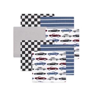 image:imageLittle Treasure Hudson Baby Cotton Poly Flannel Receiving Blankets Multipack Pink Rose 30x30 inchesBlue Vintage Cars