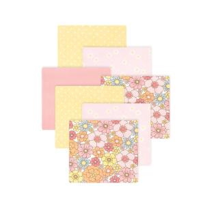 image:imageLittle Treasure Hudson Baby Cotton Poly Flannel Receiving Blankets Multipack Pink Rose 30x30 inchesPink Peace Love Flowers