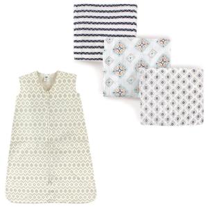 image:imageMuslin Swaddle Blanket 3Pack amp Wearable Cotton Jersey Sleeping BagAztecAztec