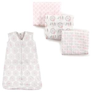 image:imageMuslin Swaddle Blanket 3Pack amp Wearable Cotton Jersey Sleeping BagDream CatcherModern Floral