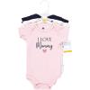 image:imageHudson Baby Cotton Bodysuits Girl Mommy Pink Navy 3Pk