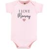 image:imageHudson Baby Cotton Bodysuits Girl Mommy Pink Navy 3Pk
