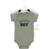 image:imageHudson Baby Infant Boy Cotton Bodysuits Sage Daddys Boy Preemie