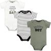 image:imageHudson Baby Infant Boy Cotton Bodysuits Sage Daddys Boy Preemie