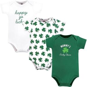 image:imageHudson Baby Infant Boy Cotton Bodysuits Mommys Lucky Charm Preemie