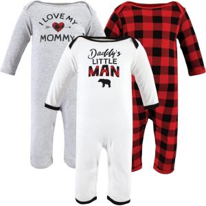image:imageHudson Baby unisexchild Cotton CoverallsBuffalo Plaid Family