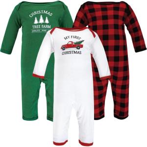 image:imageHudson Baby unisexchild Cotton CoverallsChristmas Tree