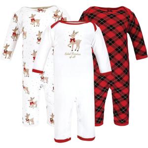 image:imageHudson Baby unisexchild Cotton CoverallsFancy Rudolph
