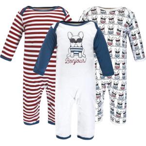 image:imageHudson Baby unisexchild Cotton CoverallsFrench Dog