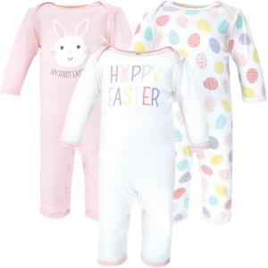 image:imageHudson Baby unisexchild Cotton CoverallsHappy Easter