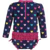image:imageHudson Baby Unisex Baby Cotton Bodysuits Little MonkeyNavy Hearts Baby