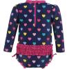 image:imageHudson Baby Unisex Baby Cotton Bodysuits Little MonkeyNavy Hearts Toddler