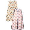 image:imageWearable Sleeping Bag Muslin amp Jersey Cotton 2PackFoxesForest