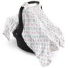 image:imageHudson Baby Unisex Baby Muslin Cotton Car Seat and Stroller Canopy Football One SizePink Aztec