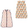 image:imageWearable Sleeping Bag Muslin amp Jersey Cotton 2PackFoxesForest