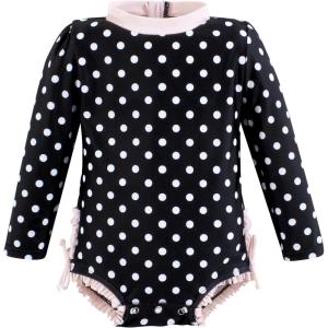 image:imageHudson Baby Unisex Baby Cotton Bodysuits Little MonkeyBlack Dot Pink Baby