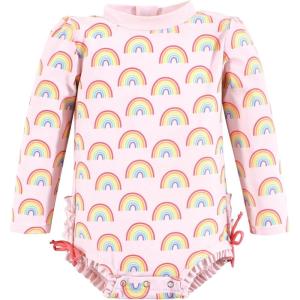 image:imageHudson Baby Unisex Baby Cotton Bodysuits Little MonkeyClassic Rainbow Baby