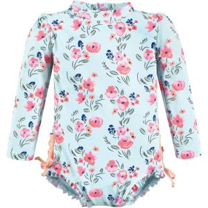 image:imageHudson Baby Unisex Baby Cotton Bodysuits Little MonkeyMint Floral Toddler
