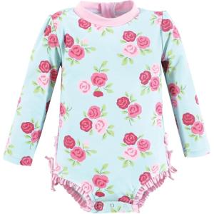 image:imageHudson Baby Unisex Baby Cotton Bodysuits Little MonkeyMint Pink Roses Baby