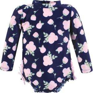 image:imageHudson Baby Unisex Baby Cotton Bodysuits Little MonkeyNavy Floral Toddler