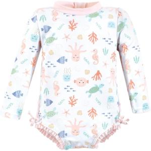 image:imageHudson Baby Unisex Baby Cotton Bodysuits Little MonkeyPastel Sea Toddler