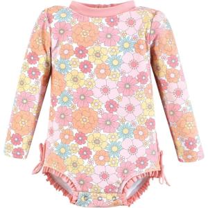 image:imageHudson Baby Unisex Baby Cotton Bodysuits Little MonkeyPeace Love Flowers Baby