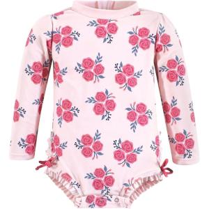 image:imageHudson Baby Unisex Baby Cotton Bodysuits Little MonkeyPink Navy Roses Baby