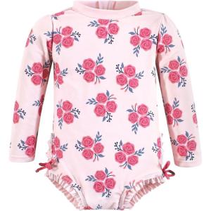 image:imageHudson Baby Unisex Baby Cotton Bodysuits Little MonkeyPink Navy Roses Toddler